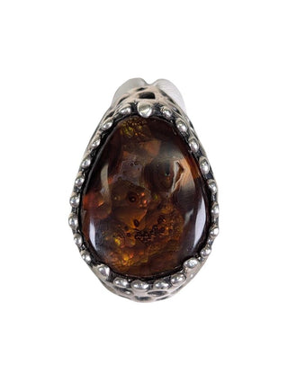 SS Stone Ring with Cutouts