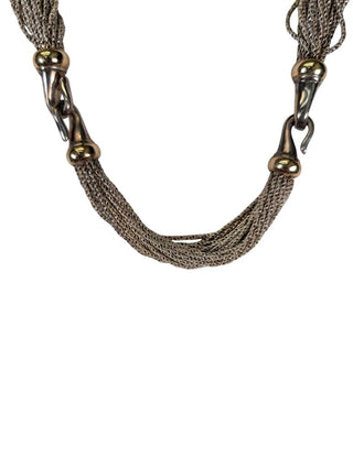 Sterling 14k Multi Strand Linked Choker