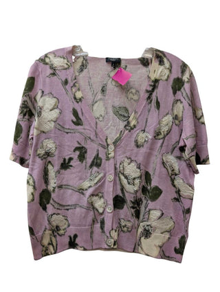 Short Sleeve Floral Button Up Crop