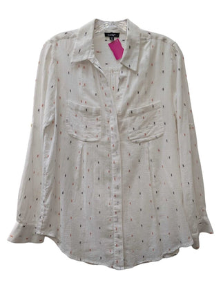 Long Sleeve Abstract Dot Button Up