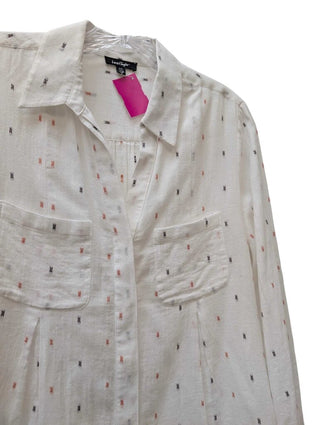 Long Sleeve Abstract Dot Button Up