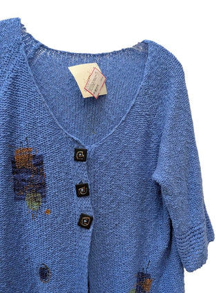 NWT 3/4 Sleeve 3 Button Loose Knit