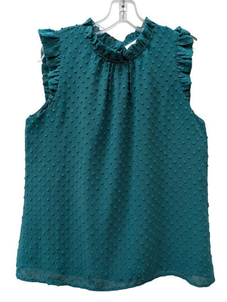 High Neck Dot Texture Blouse