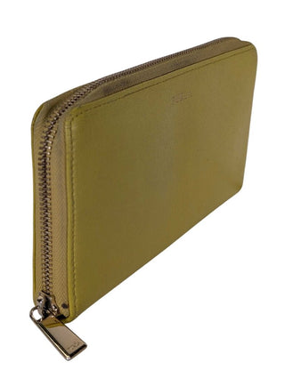 AS IS Zip Around Cross-grained Leather