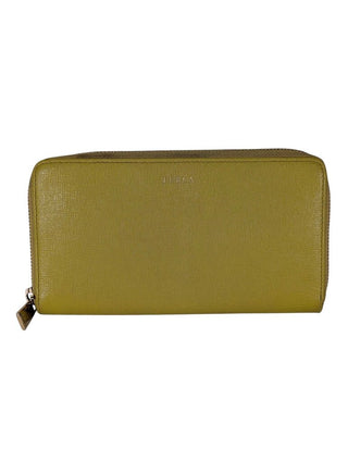 AS IS Zip Around Cross-grained Leather