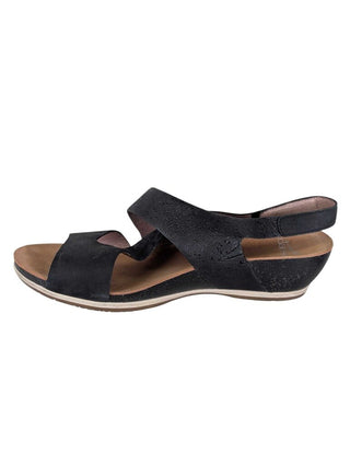 X Strap Velcro Heel Wedge Sandal Sz 40