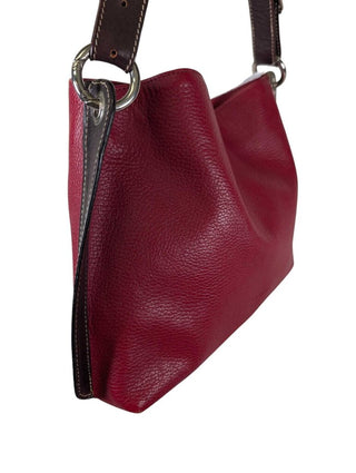 Two Tone Pebbled Leather Shoulder Bag
