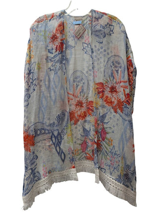 Short Sleeve Paisley Print Lightweight Cardi