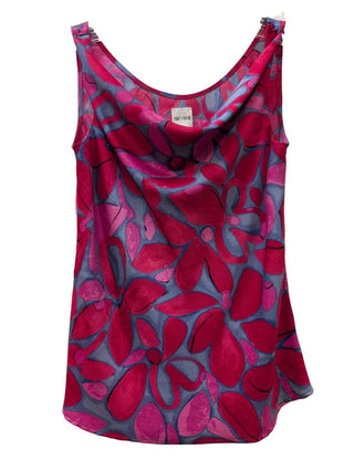 Cowl Neck Abstract Print