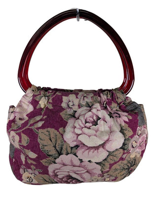 Floral Disc Handle bag
