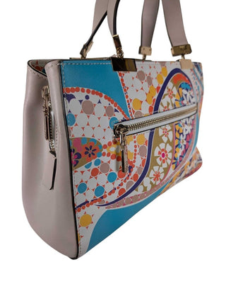 Faux Leather Print Handbag