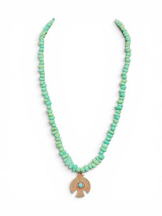 Sterling turquoise Thunderbird Pendant Necklace