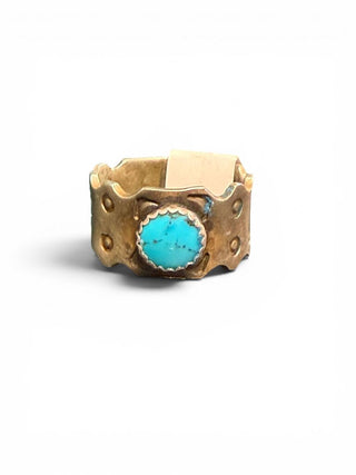 Nickel Silver Turquoise Ring