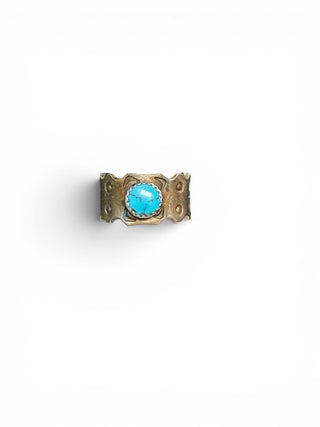 Nickel Silver Turquoise Ring