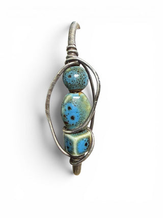 Sterling Bead Coil Cuff