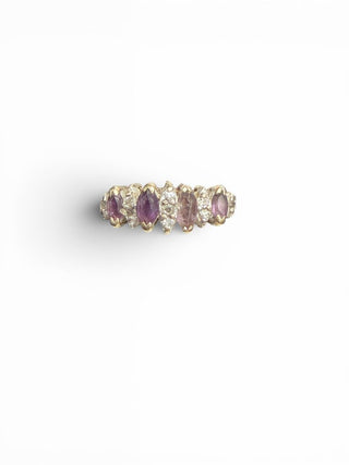10k Diamond Amethyst Ring