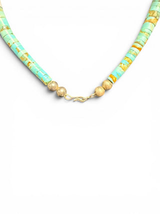 Graduated Turquoise Disc Bead Necklace