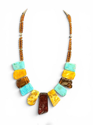 Turquoise Amber Necklace