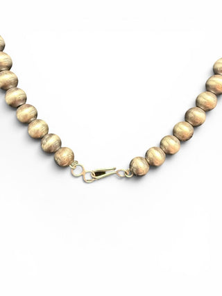Graduated Sterling Oxy Bead Necklace