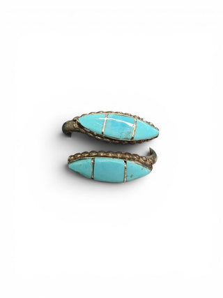 Sterling Inlay Turquoise Adjustable Ring