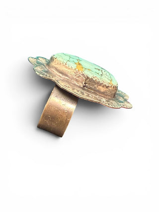 Sterling Turquoise Adjustable Ring