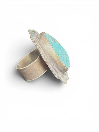 Sterling Turquoise Adjustable Ring