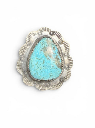 Sterling Turquoise Adjustable Ring