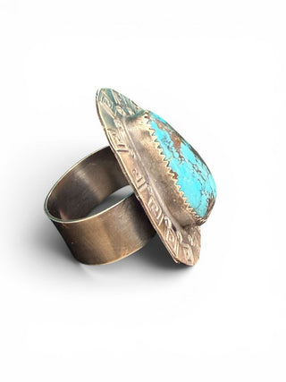 Sterling Turquoise Adjustable Ring