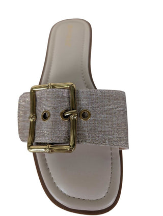 NWOT Woven Strap Gold Buckle Slide