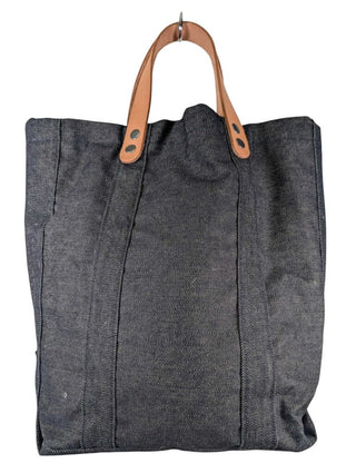 Dark Denim Tote Leather Straps