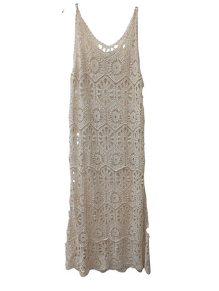 Sleeveless Crochet Slip Maxi Overlay
