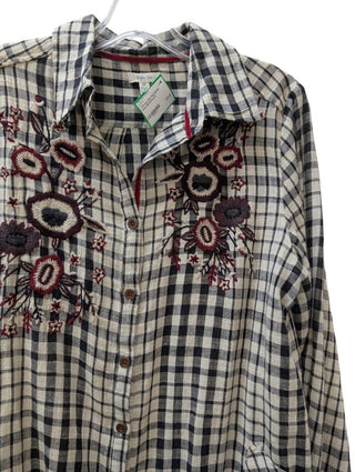 Plaid Button Front