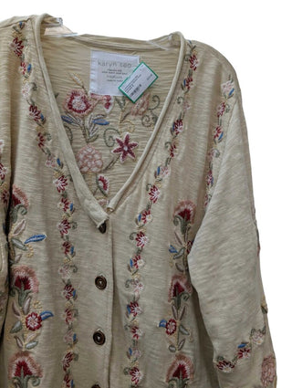 Embroidered Button Front