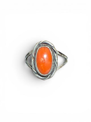 Sterling Coral Ring
