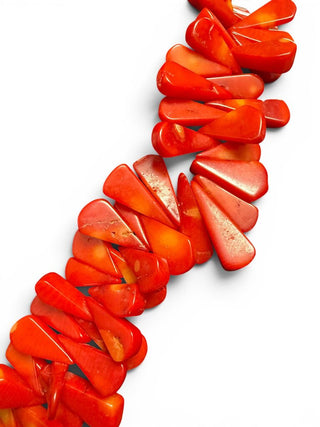 Sterling Inlay Gecko Coral Necklace