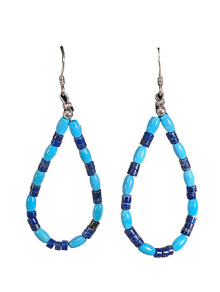 SS Stone Hoop Earrings