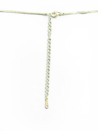 SS 18kgp Chain with SS Circle Stone Pendant