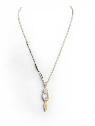 SS Goddess Pendant wOpalite Necklace