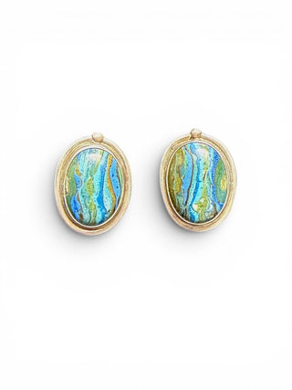 SS Stone Post Earrings