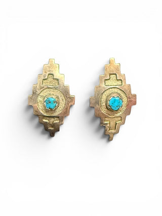 SS Turq Post Earrings
