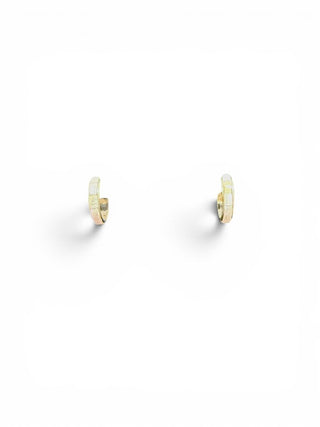 SS Opal Hoop Earrings