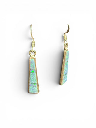 SS Opal Long Dangle Earrings