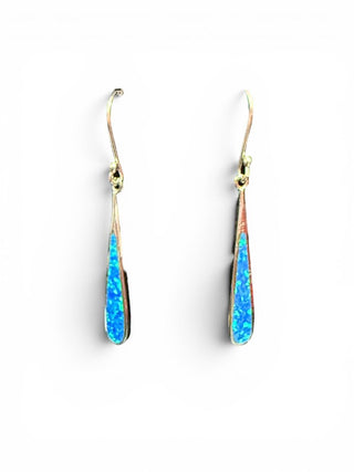 SS Opal Teardrop Earrings