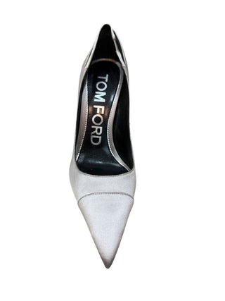 Pointed Toe Slingback Satin Pumps Heels Sz 37