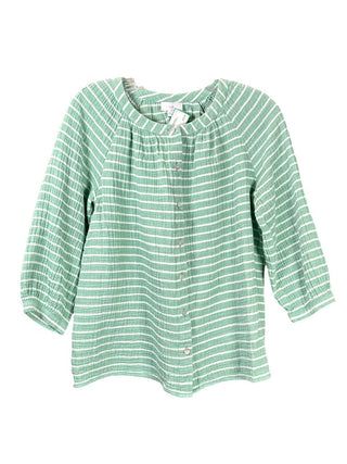 Striped gauze button down
