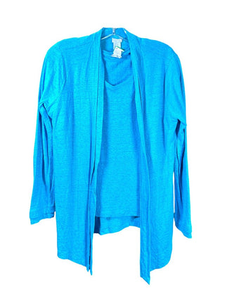 2 pc linen cardi and tank