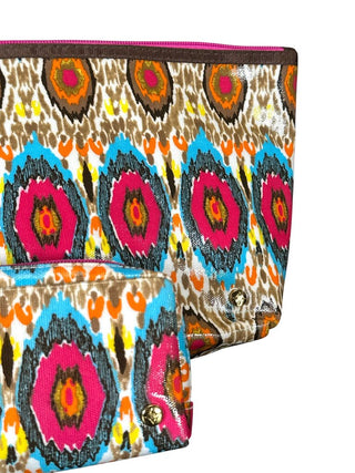 2 pc makeup cases bright print
