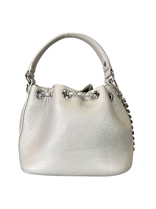 Leather Studded Mini Bucket Bag