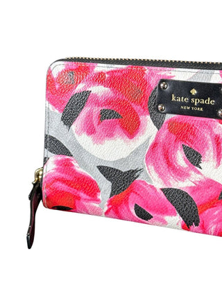 Leather Zip Around Floral