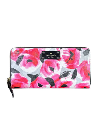 Leather Zip Around Floral